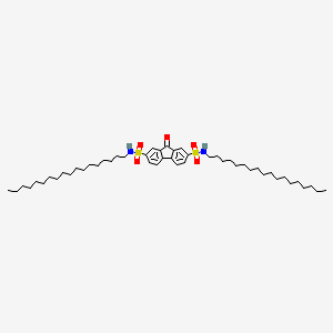 molecular formula C49H82N2O5S2 B11707319 9-Oxo-9H-fluorene-2,7-disulfonic acid bis-octadecylamide 