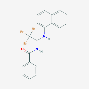 molecular formula C19H15Br3N2O B11707335 N-[2,2,2-tribromo-1-(1-naphthylamino)ethyl]benzamide 