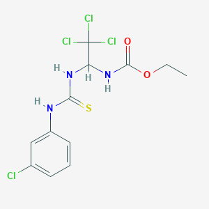 Ethyl 2,2,2-trichloro-1-{[(3-chloroanilino)carbothioyl]amino}ethylcarbamate