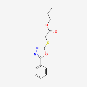 Propyl 2-[(5-phenyl-1,3,4-oxadiazol-2-yl)sulfanyl]acetate