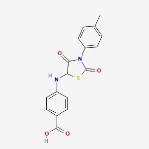 4-{[3-(4-Methylphenyl)-2,4-dioxo-1,3-thiazolidin-5-yl]amino}benzoic acid