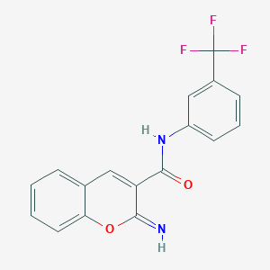 molecular formula C17H11F3N2O2 B11707413 2-imino-N-[3-(trifluoromethyl)phenyl]-2H-chromene-3-carboxamide 