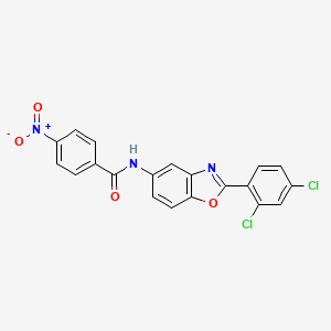 N-[2-(2,4-dichlorophenyl)-1,3-benzoxazol-5-yl]-4-nitrobenzamide