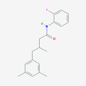 molecular formula C19H22INO B11707441 4-(3,5-dimethylphenyl)-N-(2-iodophenyl)-3-methylbutanamide 