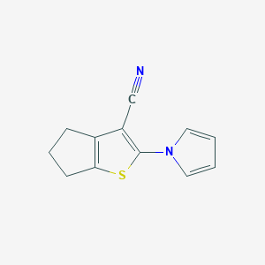 molecular formula C12H10N2S B1170745 2-(1H-Pyrrol-1-yl)-5,6-dihydro-4H-cyclopenta[b]thiophene-3-carbonitrile CAS No. 165820-24-6