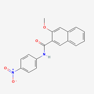 molecular formula C18H14N2O4 B11707457 3-methoxy-N-(4-nitrophenyl)naphthalene-2-carboxamide 