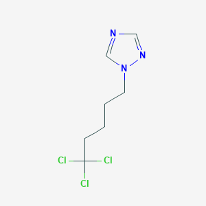 molecular formula C7H10Cl3N3 B11707460 1-(5,5,5-Trichloropentyl)-1H-1,2,4-triazole 