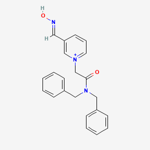 1-[2-(dibenzylamino)-2-oxoethyl]-3-[(E)-(hydroxyimino)methyl]pyridinium