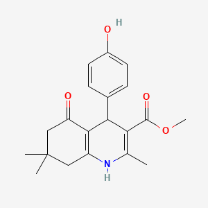 Methyl 4-(4-hydroxyphenyl)-2,7,7-trimethyl-5-oxo-1,4,5,6,7,8-hexahydroquinoline-3-carboxylate