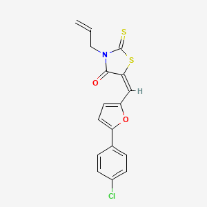 (5E)-5-{[5-(4-chlorophenyl)furan-2-yl]methylidene}-3-(prop-2-en-1-yl)-2-thioxo-1,3-thiazolidin-4-one