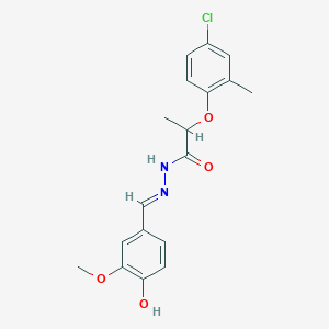 2-(4-chloro-2-methylphenoxy)-N'-[(E)-(4-hydroxy-3-methoxyphenyl)methylidene]propanehydrazide