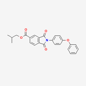 molecular formula C25H21NO5 B11707505 2-methylpropyl 1,3-dioxo-2-(4-phenoxyphenyl)-2,3-dihydro-1H-isoindole-5-carboxylate 