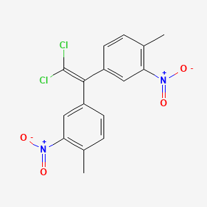 molecular formula C16H12Cl2N2O4 B11707517 4-[2,2-Dichloro-1-(4-methyl-3-nitrophenyl)ethenyl]-1-methyl-2-nitrobenzene 