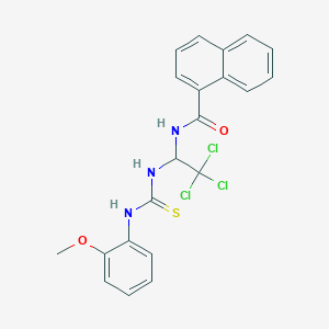 N-[2,2,2-trichloro-1-({[(2-methoxyphenyl)amino]carbonothioyl}amino)ethyl]-1-naphthamide