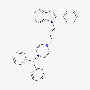 1-{3-[4-(diphenylmethyl)piperazin-1-yl]propyl}-2-phenyl-1H-indole