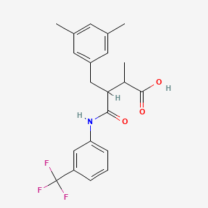 3-(3,5-Dimethylbenzyl)-2-methyl-4-oxo-4-{[3-(trifluoromethyl)phenyl]amino}butanoic acid