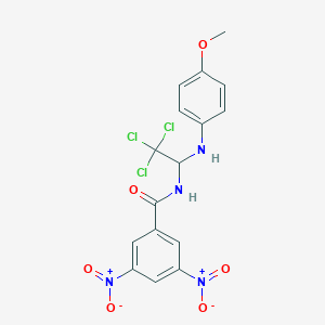 3,5-dinitro-N-[2,2,2-trichloro-1-(4-methoxyanilino)ethyl]benzamide