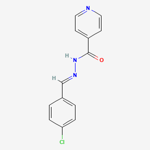 molecular formula C13H10ClN3O B11707572 N'-(4-chlorobenzylidene)isonicotinohydrazide CAS No. 1042157-24-3