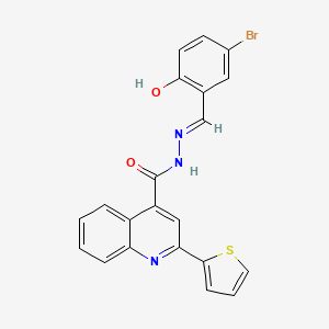 N'-[(E)-(5-bromo-2-hydroxyphenyl)methylidene]-2-(thiophen-2-yl)quinoline-4-carbohydrazide