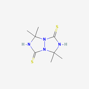 molecular formula C8H14N4S2 B11707592 3,3,7,7-Tetramethyl-tetrahydro-[1,2,4]triazolo[1,2-a][1,2,4]triazole-1,5-dithione 