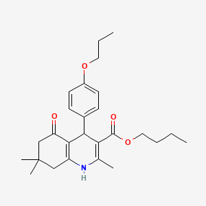 Butyl 2,7,7-trimethyl-5-oxo-4-(4-propoxyphenyl)-1,4,5,6,7,8-hexahydroquinoline-3-carboxylate