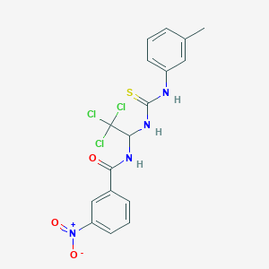 3-nitro-N-(2,2,2-trichloro-1-{[(3-methylphenyl)carbamothioyl]amino}ethyl)benzamide