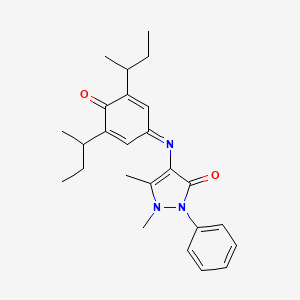 4-{[3,5-bis(butan-2-yl)-4-oxocyclohexa-2,5-dien-1-ylidene]amino}-1,5-dimethyl-2-phenyl-2,3-dihydro-1H-pyrazol-3-one