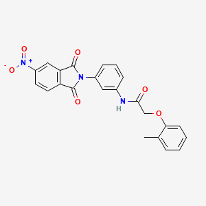 2-(2-methylphenoxy)-N-[3-(5-nitro-1,3-dioxoisoindol-2-yl)phenyl]acetamide