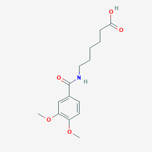 molecular formula C15H21NO5 B11707715 6-[(3,4-Dimethoxybenzoyl)amino]hexanoic acid 