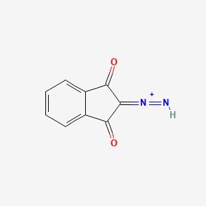 molecular formula C9H5N2O2+ B11707721 1-(1,3-Dioxo-2,3-dihydro-1H-inden-2-ylidene)diazenium 