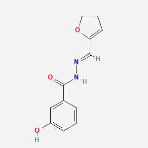 molecular formula C12H10N2O3 B11707725 N'-[(E)-(Furan-2-YL)methylidene]-3-hydroxybenzohydrazide 