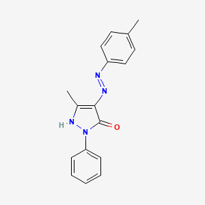 (4Z)-5-methyl-4-[2-(4-methylphenyl)hydrazinylidene]-2-phenyl-2,4-dihydro-3H-pyrazol-3-one