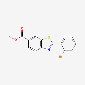 molecular formula C15H10BrNO2S B1170773 Methyl 2-(2-bromophenyl)-1,3-benzothiazole-6-carboxylate 