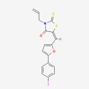 (5E)-5-{[5-(4-iodophenyl)furan-2-yl]methylidene}-3-(prop-2-en-1-yl)-2-thioxo-1,3-thiazolidin-4-one