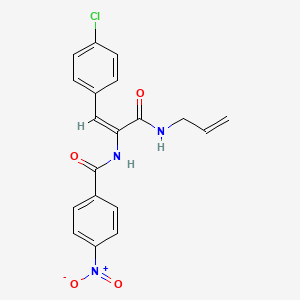 (2E)-3-(4-chlorophenyl)-2-[(4-nitrophenyl)formamido]-N-(prop-2-en-1-yl)prop-2-enamide