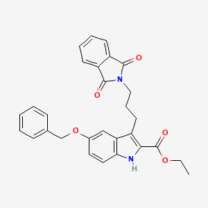 ethyl 5-(benzyloxy)-3-[3-(1,3-dioxo-1,3-dihydro-2H-isoindol-2-yl)propyl]-1H-indole-2-carboxylate