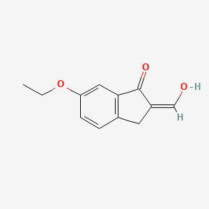 molecular formula C12H12O3 B1170783 6-Ethoxy-2-(hydroxymethylene)-2,3-dihydro-1H-inden-1-one CAS No. 176722-01-3