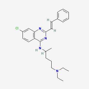 molecular formula C25H31ClN4 B11707845 N4-(7-Chloro-2-styrylquinazolin-4-yl)-N1,N1-diethylpentane-1,4-diamine 