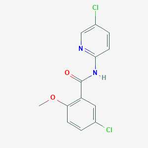 molecular formula C13H10Cl2N2O2 B11707880 5-chloro-N-(5-chloropyridin-2-yl)-2-methoxybenzamide CAS No. 312591-32-5