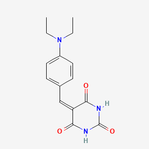 molecular formula C15H17N3O3 B11707938 5-[4-(diethylamino)benzylidene]pyrimidine-2,4,6(1H,3H,5H)-trione 