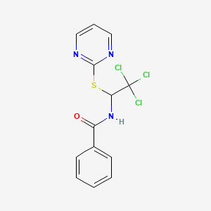 N-[2,2,2-trichloro-1-(pyrimidin-2-ylsulfanyl)ethyl]benzamide