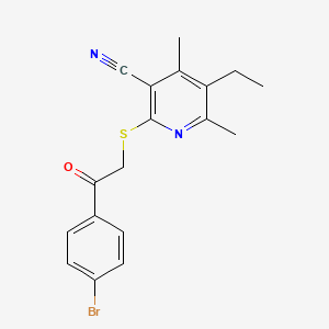 2-{[2-(4-Bromophenyl)-2-oxoethyl]sulfanyl}-5-ethyl-4,6-dimethylpyridine-3-carbonitrile