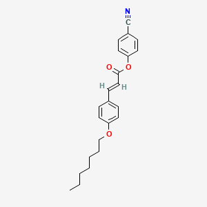 molecular formula C23H25NO3 B11708011 4-cyanophenyl (2E)-3-[4-(heptyloxy)phenyl]prop-2-enoate 