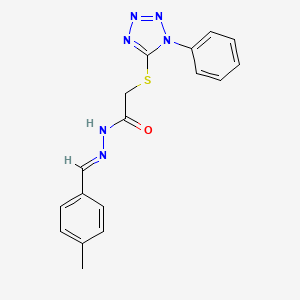 N'-[(E)-(4-methylphenyl)methylidene]-2-[(1-phenyl-1H-tetrazol-5-yl)sulfanyl]acetohydrazide