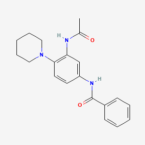 molecular formula C20H23N3O2 B1170803 N-[3-(acetylamino)-4-(piperidin-1-yl)phenyl]benzamide 