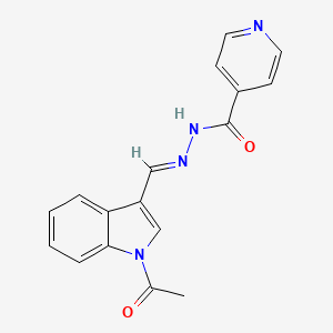 N'-[(E)-(1-acetyl-1H-indol-3-yl)methylidene]pyridine-4-carbohydrazide