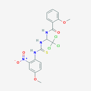 2-Methoxy-N-(2,2,2-trichloro-1-{[(4-methoxy-2-nitrophenyl)carbamothioyl]amino}ethyl)benzamide