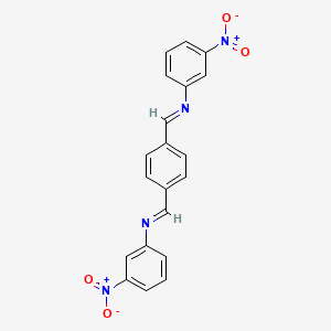 3-Nitro-N-[(E)-(4-{(E)-[(3-nitrophenyl)imino]methyl}phenyl)methylidene]aniline