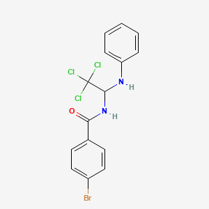 4-bromo-N-[2,2,2-trichloro-1-(phenylamino)ethyl]benzamide