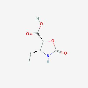 molecular formula C6H9NO4 B1170809 (4R,5R)-4-Ethyl-2-oxooxazolidine-5-carboxylic acid CAS No. 176693-27-9